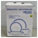 Gold Seal Ironstone Dinnerware 16 Pc Set