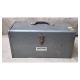 Vtg Handyman Metal Tool Box w/ Hand Tools