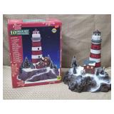 10 Pc Lighthouse & Display Platform Set w/ Box