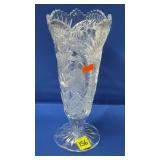 10 1/2" H Hofbauer Byrdes Lead Crystal Vase