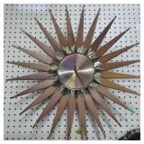 Mid Century Seth Thomas Starburst Wall Clock