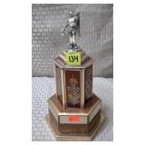 10" H Vtg Musical Carousel Cigarette/Lipstick