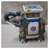 11" H Chinoiserie Style Elephant Plant Stand
