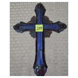 11" x 7 1/2" Stained Glass Crucifix Cross