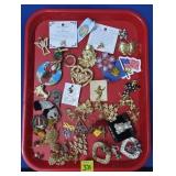 Tray Lot of Vintage Costume Pins