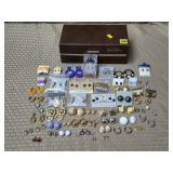 Tray Lot of Vintage Costume Earrings