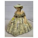 11 1/4" H Chalkware Southern Belle TV Lamp