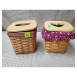 Longaberger & Royce Craft Handwoven Tissue Baskets