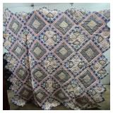 Vintage Handmade Basket Pattern Patchwork &