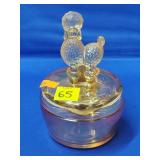 Vtg Jeanette Marigold Carnival Poodle Powder Jar