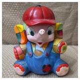 Multicolor Patchwork Elephant Cookie Jar