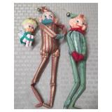 Lot of Vintage Japan Pixie Elf Xmas Ornaments