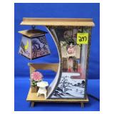 MCM Japanese Geisha Diorama Table Lamp
