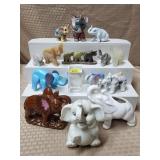 Soapstone Elephant Figures, Planters, Bank Figures