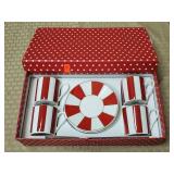 Grace Teaware Red & White Striped Porcelain