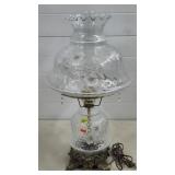 27 1/2" H Gone With the Wind Floral Hurricane Lamp