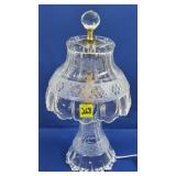 Vintage Forsted Crystal Boudoir Table Lamp