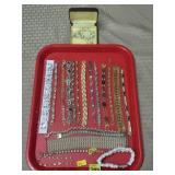 Tray Lot of Vintage Costume Bracelets