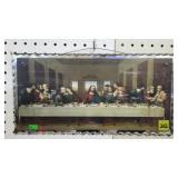 Vtg Last Supper on Scalloped Edge Mirror