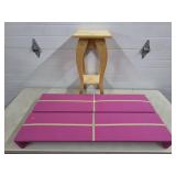 Wood Planter Table & 2 Padded Window