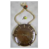MCM German Mechanical Wood Face Wall Clock, AS IS