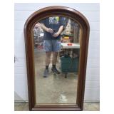 Victorian Era Mahogany Arched Wall Mirror