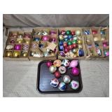 Large Lot of Vintage Glass Xmas Ornaments