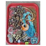 Tray Lot of Assorted Costume Necklaces