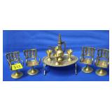 Mini Indian Brass Dining & Tea Set