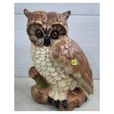 21 1/8" H Large Chalkware Owl Statue