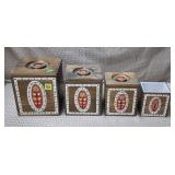 Hihmark Japan 4 Pc Wooden Canister Set