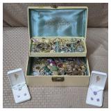 Jewelry Box of Vintage Costume Jewelry