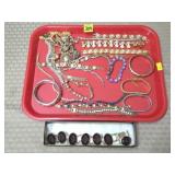 Tray of Vintage Costume Bracelets