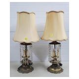 Pair of Vtg Brass Hollywood Regency Waterfall -