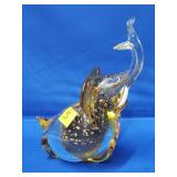 8 3/8" H Art Glass Elephant Sculpture