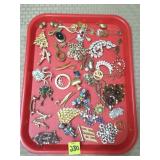 Lot of Vintage Costume & Rhinestone Pins