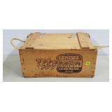 Vtg Genesee 12 Horse Ale Wood Crate w/ Rope