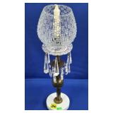 Vintage Cut Glass & Brass Candle Holder w/ Marble