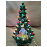 13 1/2" Scarlatella Nativity Ceramic Xmas Tree