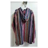 Woven Cotton Baja Hoodie/Striped Drug Rug