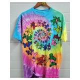 Liquid Blue Grateful Dead Spiral Bears Ty Dye T-
