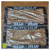 Lot of 2 Sealed Dead Head License Plate Covers