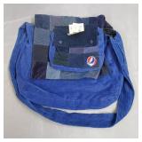 Grateful Dead Blue Corduroy Patchwork Messenger-
