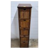 Modern Rattan Bamboo Style Storage Cabinet