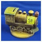 Vintage Yellow Glazed Starburg Railroad Bank