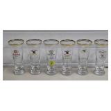 Yuengling Gold Rim Pilsner Beer Glasses