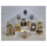 Small Mantle & Anniversary Clocks as is