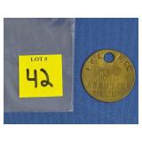 L.C.&N.CO. NO. 8 Coaldale Colliery 454 Tag