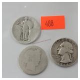 3- Silver Quarters