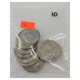 10- 1964 Kennedy Half Dollars